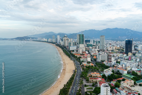 Nha Trang coastal city  with the famous and beautiful beaches and bays in Vietnam