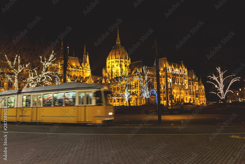 Hungary, Budapest Parliament view from Danube river