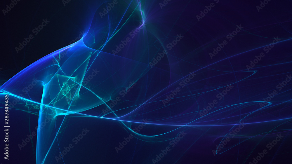 3D rendering multicolored abstract fractal on black background 3D rendering multicolored abstract fractal on black background