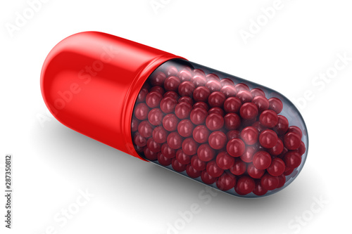 capsule on white background...
