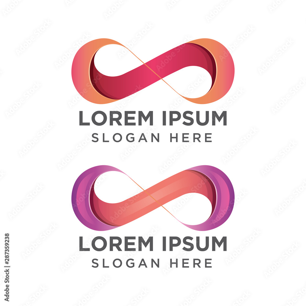 Fototapeta premium awesome infinity logo design vector
