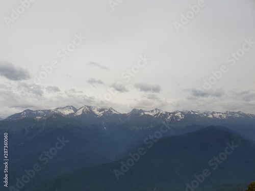 Aerial landscape in the mountains