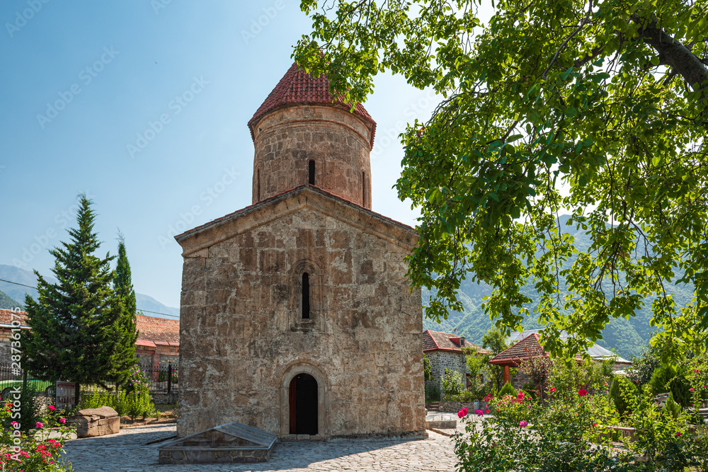 Ancient Albanian temple in the Kish village, the city of Sheki