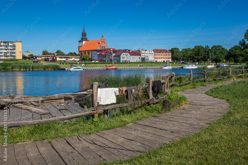 Panorama of the city of Wolin, Poland