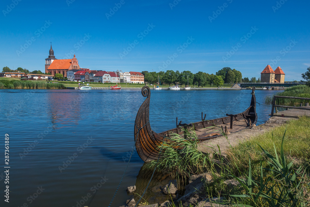 Panorama of the city of Wolin, Poland