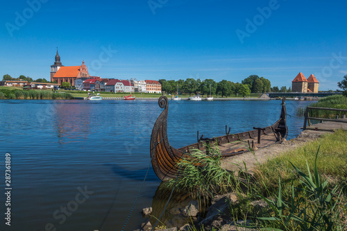 Obraz na płótnie Panorama of the city of Wolin, Poland w salonie