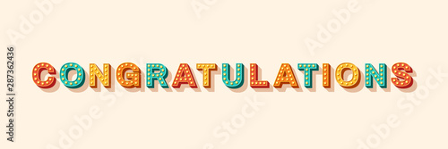 Congratulations vector lettering