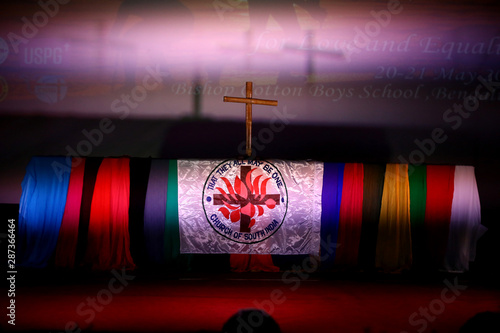 Cross with Colourfull cloth