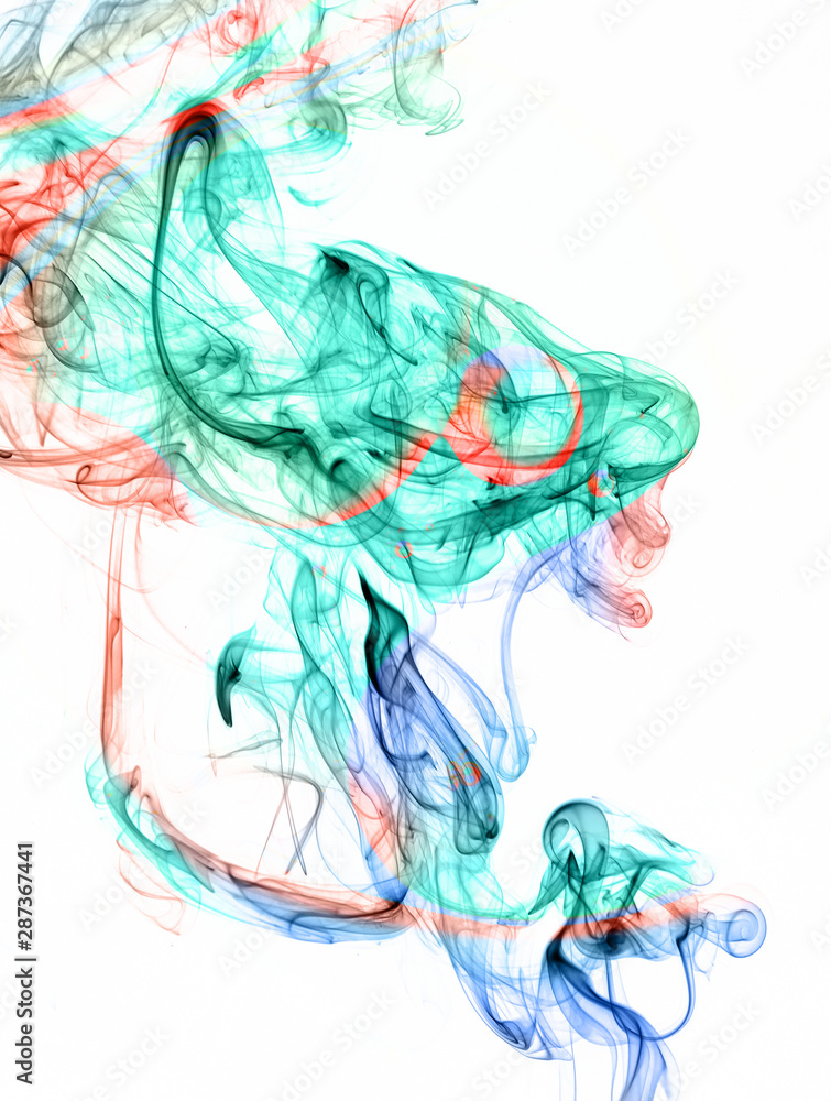 Obraz premium abstraction colored smoke on white background