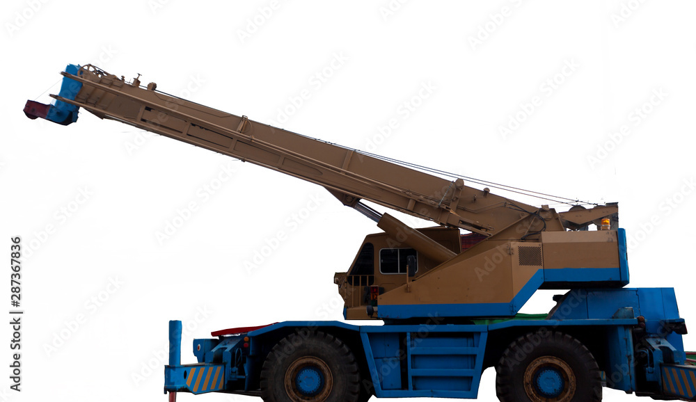 mobile crane isolate on white background mobile crane isolate on white background