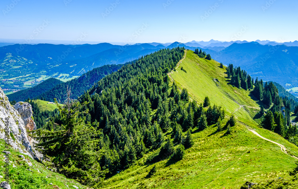 Fototapeta premium view at the brauneck mountain