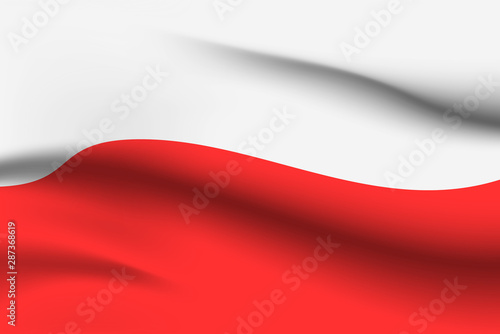 World flags. Country national flag background. Poland. Vector illustration.