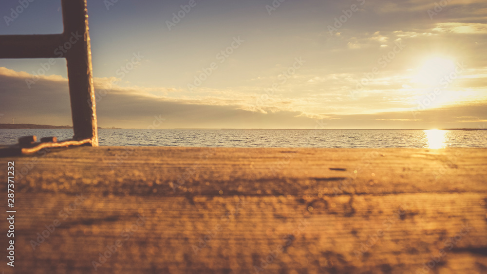 Fototapeta premium Sunset at a pier collection 90