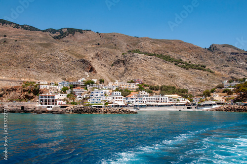 View from the ferry at Hora Sfakion on the Greek island of Crete © BCT