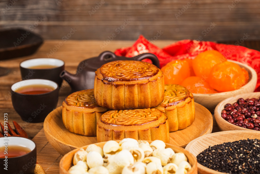 Mid Autumn Festival Chinese Traditional Pastry Mooncake Mid Autumn Festival Chinese Traditional Pastry Mooncake