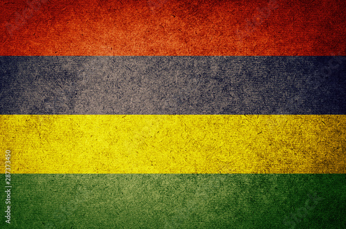 Grunge Flag of Mauritius