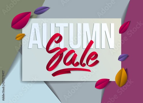 Autumn sale flyer template ...