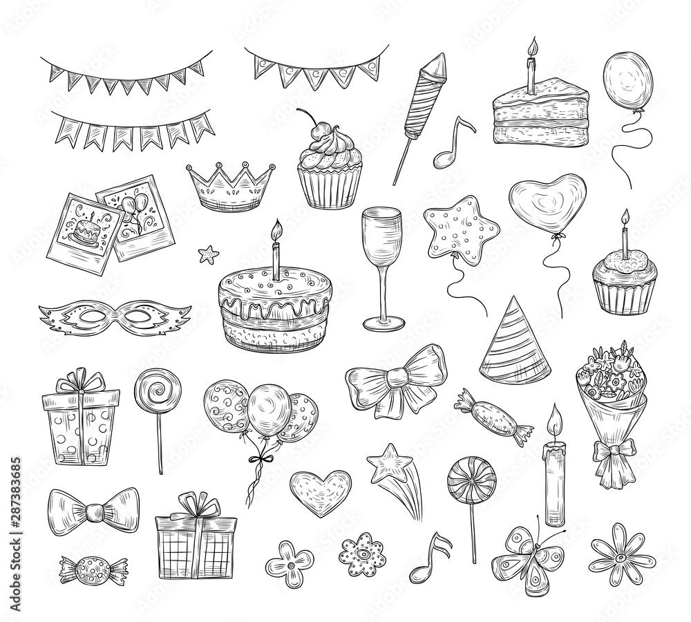Continuous line drawing happy birthday to you Greeting card with cake and  candles Vector illustration 4924848 Vector Art at Vecteezy