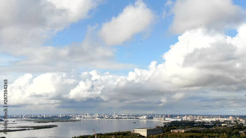 clouds over the river