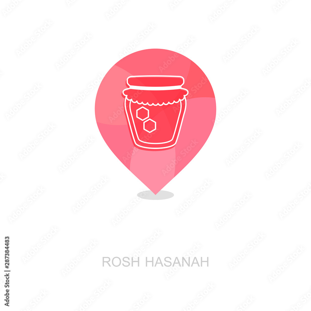 Jar of honey. Rosh Hashanah icon. Shana tova Jar of honey. Rosh Hashanah icon. Shana tova