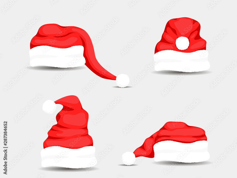 Santa Claus hats, vector illustration Santa Claus hats, vector illustration