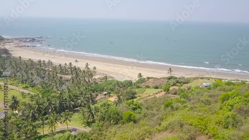 Aerial view of beach in Goa, India, photo