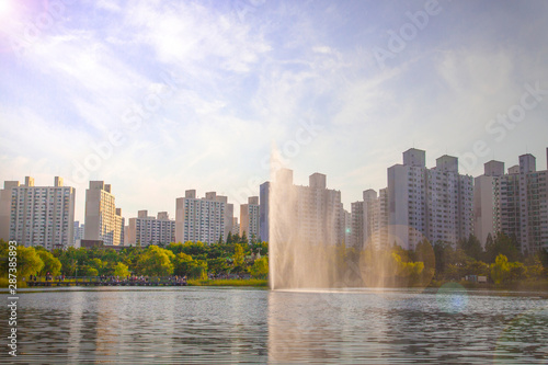 parks and fountains in the city