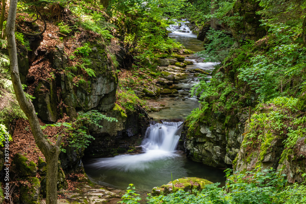 Waterfalls on the Wilczki stream, Poland