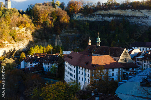Fototapeta Naklejka Na Ścianę i Meble -  old town in Canton Fribourg, Switzerland