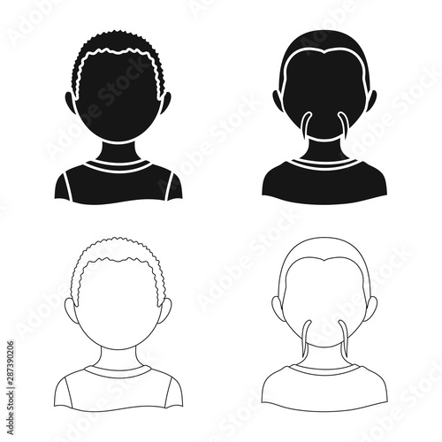 Vector design of imitator and resident icon. Collection of imitator and culture stock symbol for web.