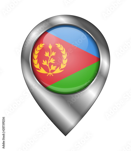 Free Download Flag of Eritrea. Vector Sign and Icon. Location Symbol Shape. Silver - GFXLoad
