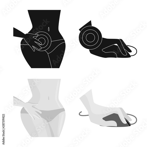 Vector design of hospital and rendering symbol. Collection of hospital and help stock vector illustration.