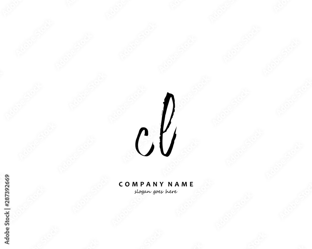 CL Initial handwriting logo vector CL Initial handwriting logo vector