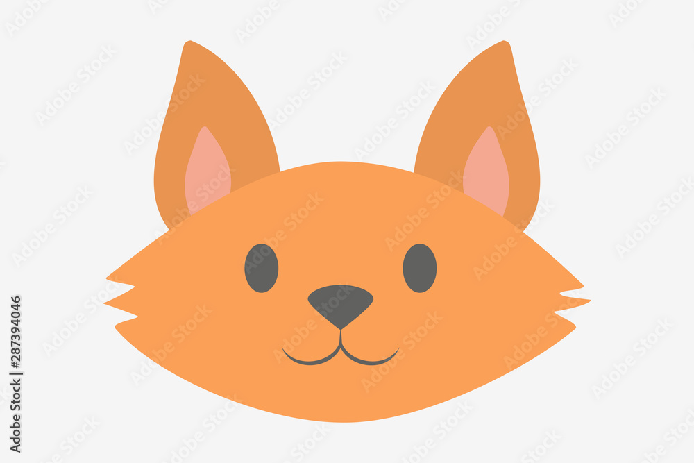 Obraz premium Cat head. Cute and funny animal. Kitten smile, adorable pet