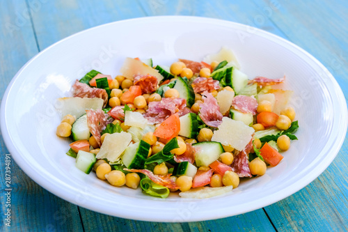 Fresh Healthy Salami Sausage Salad