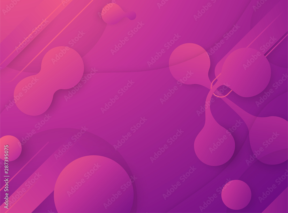 Modern abstract background in liquid and fluid style. Trend design of the world. 3D illustration template for web banner, business presentation.