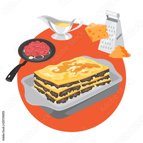 Delicious lasagna recipe for cooking at home