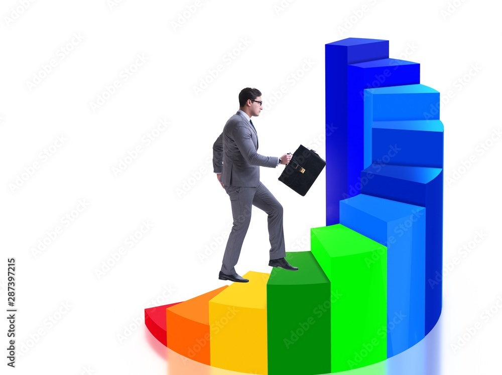 Career development with stairs in business concept Career development with stairs in business concept
