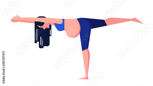 Yoga for pregnant woman concept. Fitness and sport