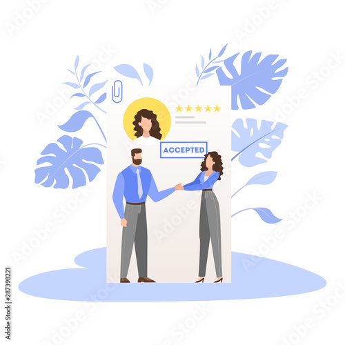 List of job candidate. Idea of employment and job interview