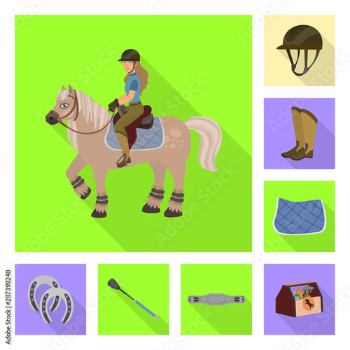Vector design of track and racing icon. Collection of track and riding stock vector illustration.