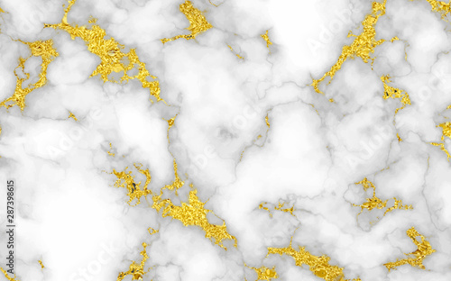 White marble with gold foil texture