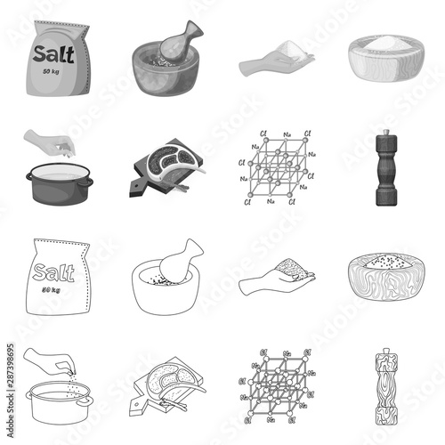 Vector design of cooking and sea symbol. Collection of cooking and baking vector icon for stock.
