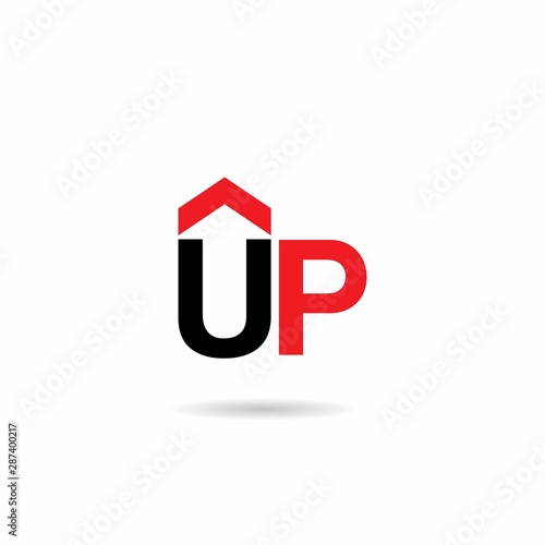 Letter UP Typography Logo design inspiration