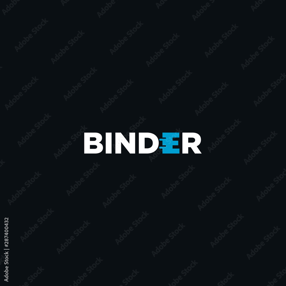 binder typography logo black white