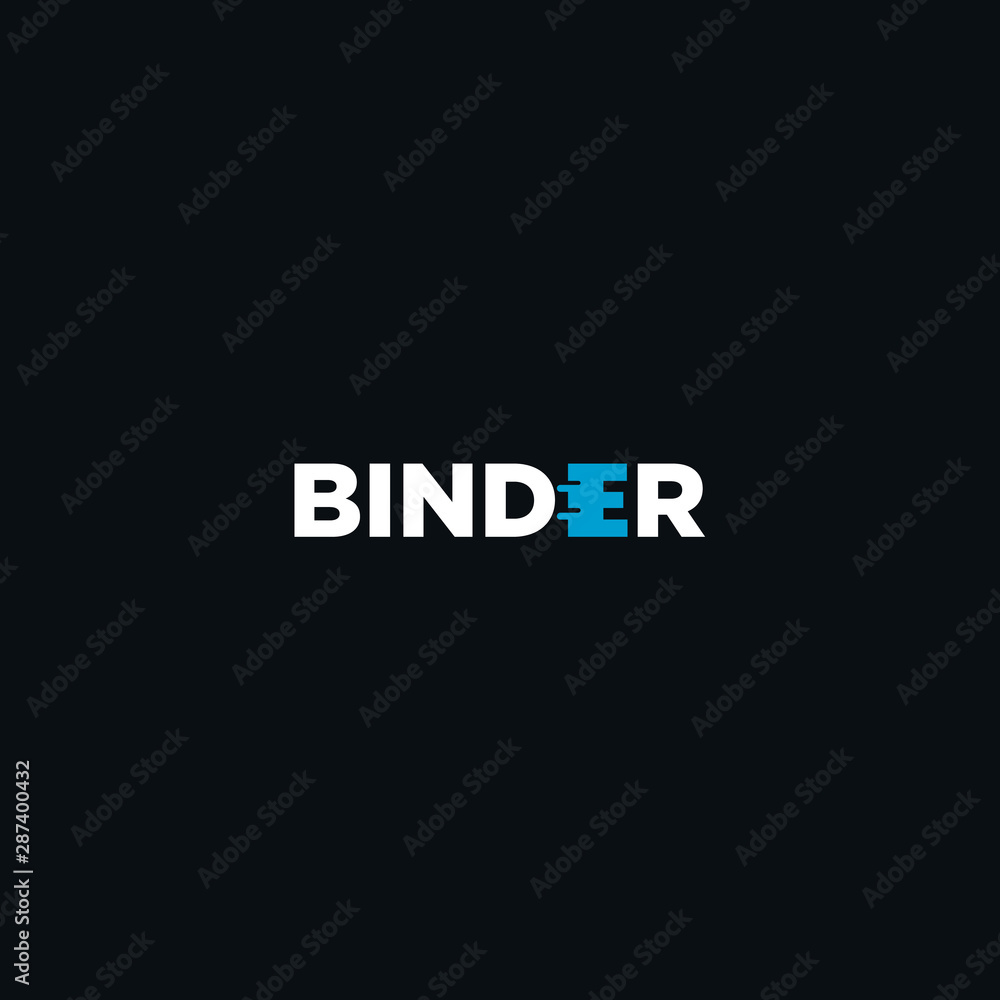 binder typography logo black white binder typography logo black white