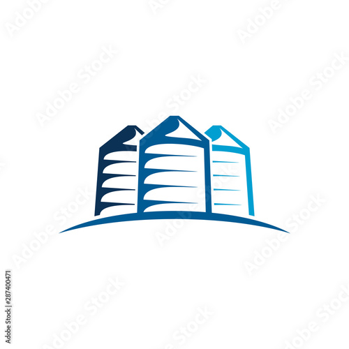 bulk silos logo blue white