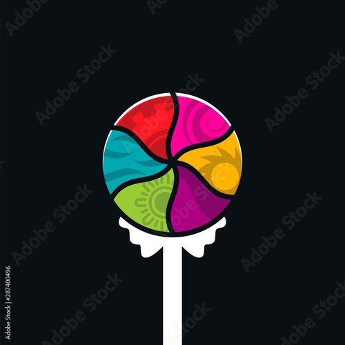candy circle logo colorful abstract