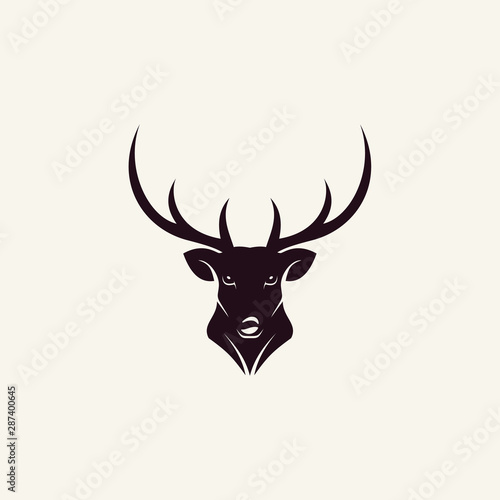 deer head logo classic silhouette