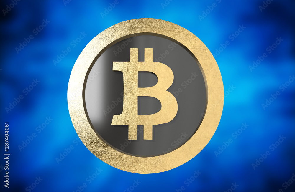 Cryptocurrencies Bitcoin Coin 3D Render Cryptocurrencies Bitcoin Coin 3D Render